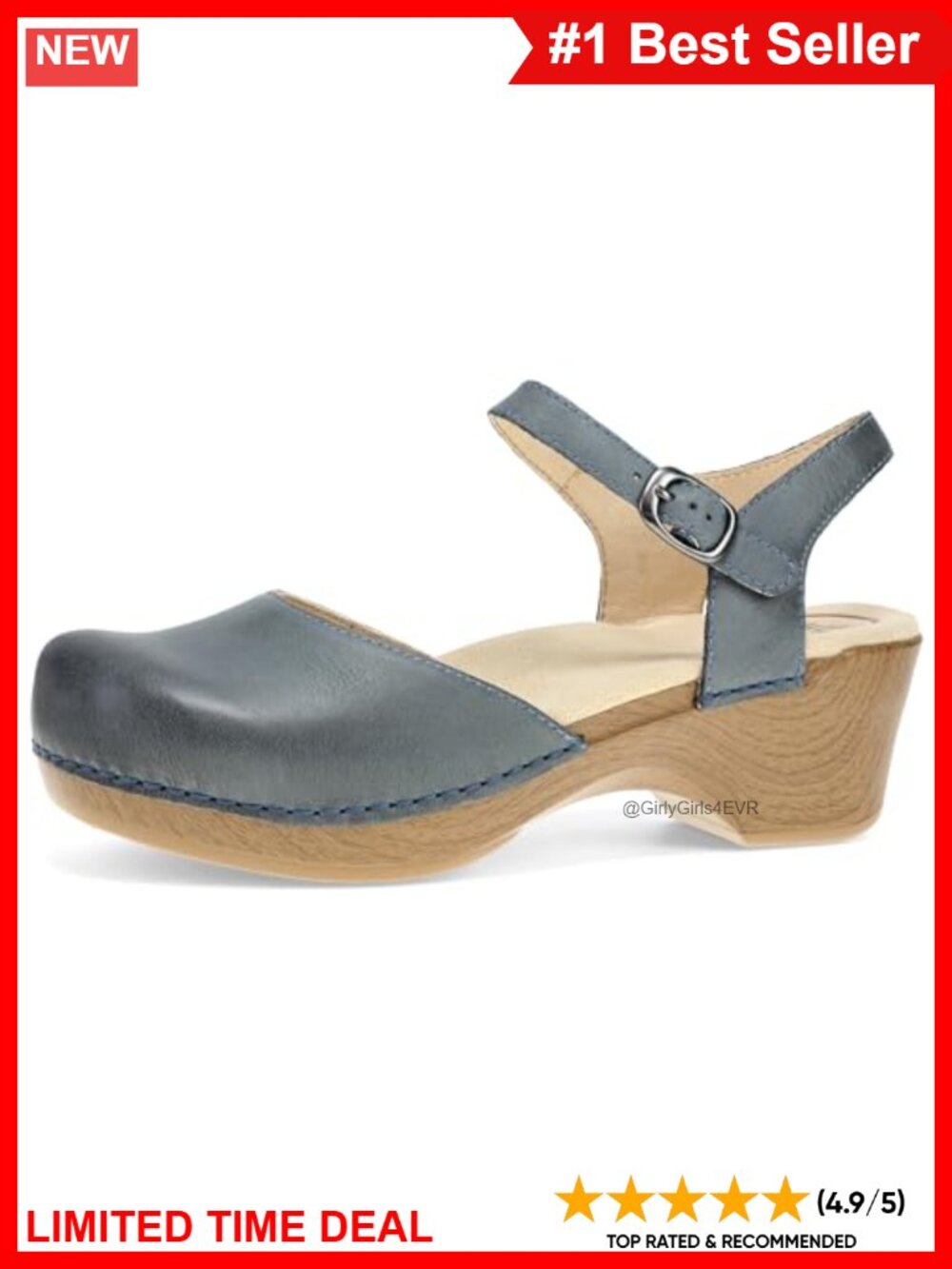 Dansko Sam Women's Sandals Leather Burnished Nubuck Comfort Casual